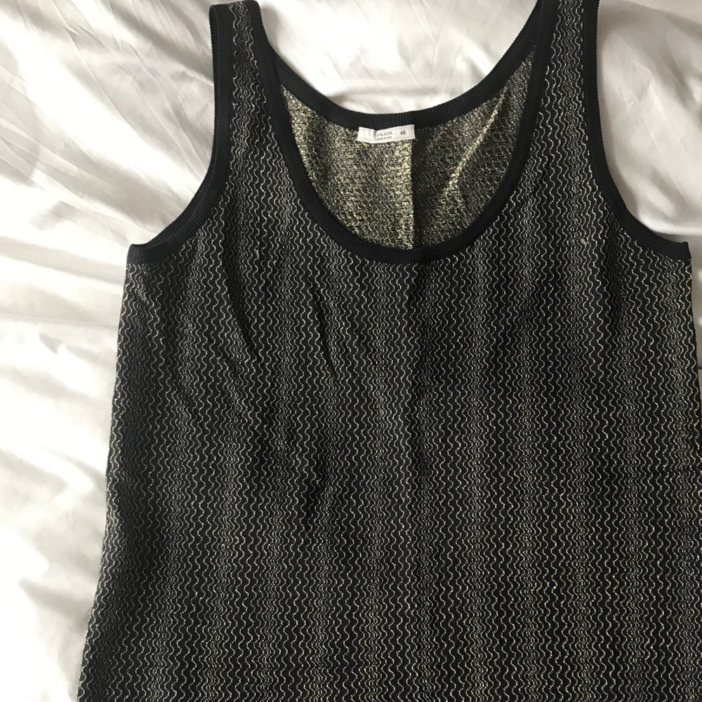 COPY - Prada black and gold tank sweater